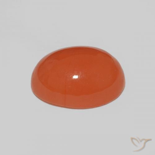 9,17 ctw natürlicher rötlich-orange Karneol, Oval, Lichtundurchlässig