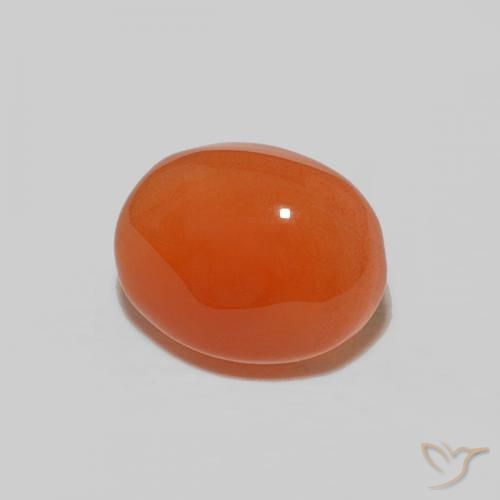 9,17 ctw natürlicher tiefrötlich-orange Karneol, Oval, Lichtundurchlässig