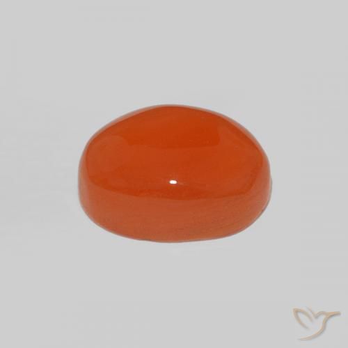 9,17 ctw natürlicher tiefrötlich-orange Karneol, Oval, Lichtundurchlässig