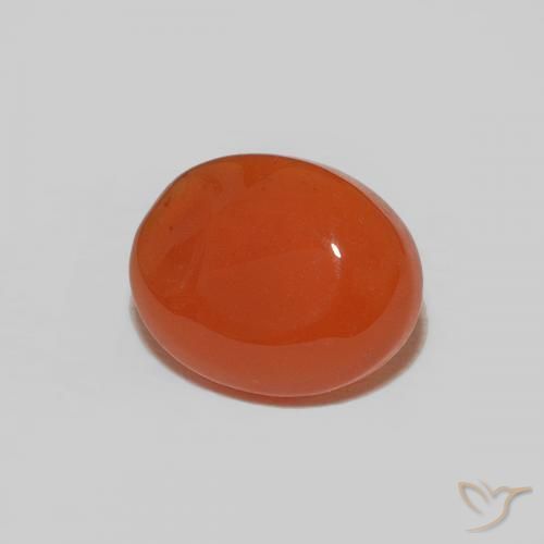 9,17 ctw natürlicher Feuerorange Karneol, Oval, Lichtundurchlässig