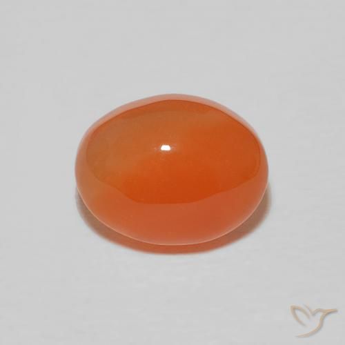 2.34ct Natürlicher Intensives Orange Karneol, Oval, Lichtundurchlässig, Photo A