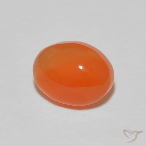 9,17 ctw natürlicher Intensives Orange Karneol, Oval, Lichtundurchlässig