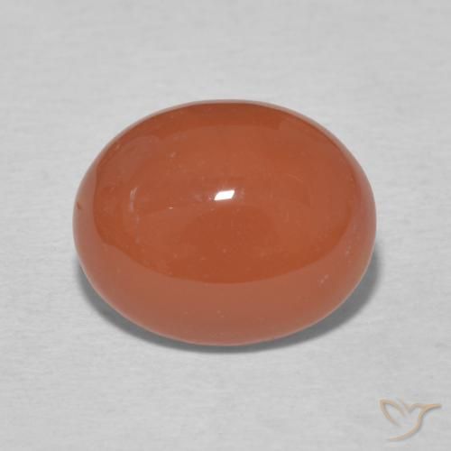 3.15ct Natürlicher Mittelorange Karneol, Oval, Lichtundurchlässig