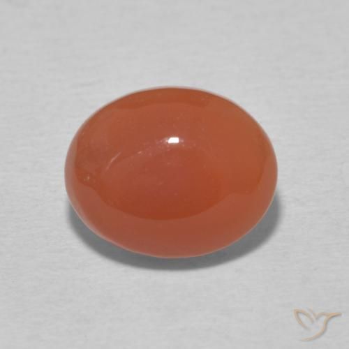 2.66ct Natürlicher Mittelorange Karneol, Oval, Lichtundurchlässig, Photo A