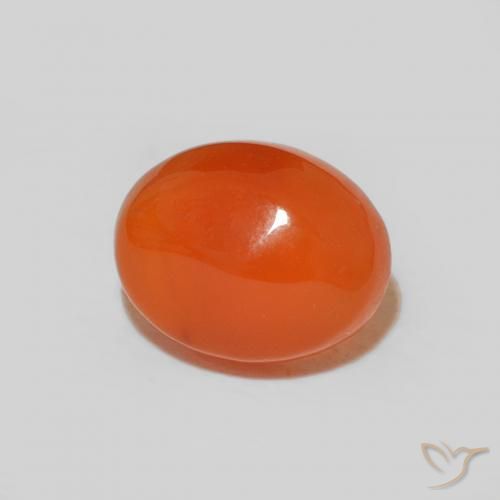 9,17 ctw natürlicher Mittelorange Karneol, Oval, Lichtundurchlässig