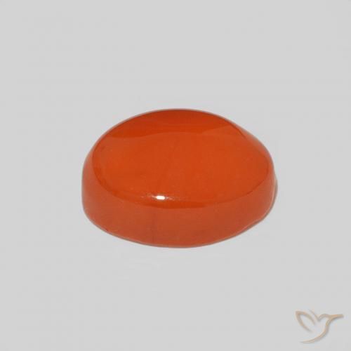 9,17 ctw natürlicher Mittelorange Karneol, Oval, Lichtundurchlässig