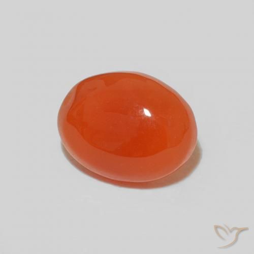 9,17 ctw natürlicher Intensives Orange Karneol, Oval, Lichtundurchlässig