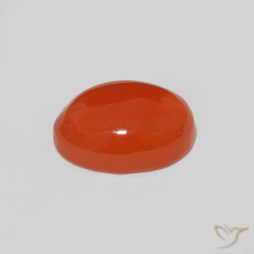 9,17 ctw natürlicher Intensives Orange Karneol, Oval, Lichtundurchlässig