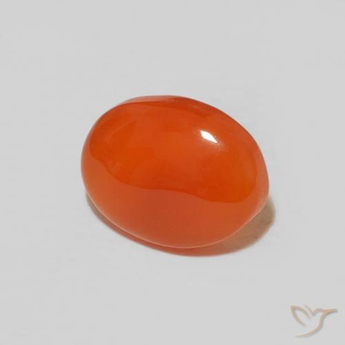 9,17 ctw natürlicher Intensives Orange Karneol, Oval, Lichtundurchlässig