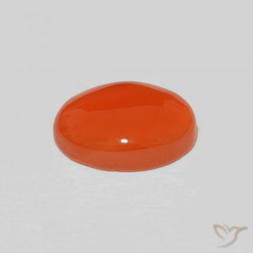 9,17 ctw natürlicher Intensives Orange Karneol, Oval, Lichtundurchlässig
