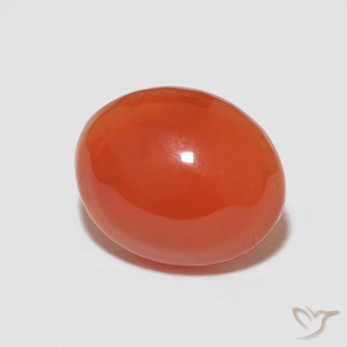 9,17 ctw natürlicher Mittelorange Karneol, Oval, Lichtundurchlässig