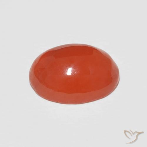 9,17 ctw natürlicher Mittelorange Karneol, Oval, Lichtundurchlässig