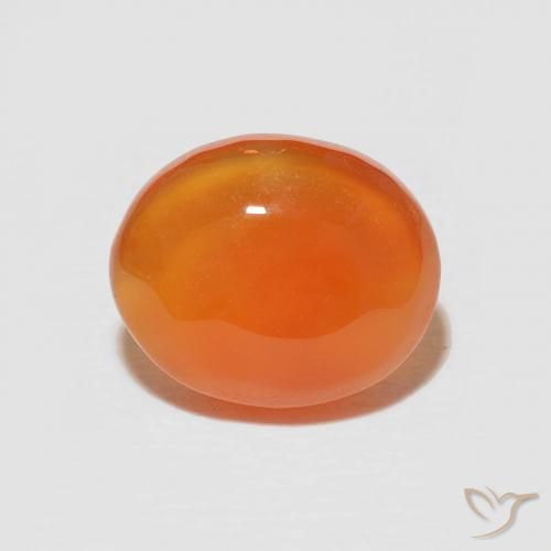 2.58ct Natürlicher Mittelorange Karneol, Oval, Lichtundurchlässig, Photo A