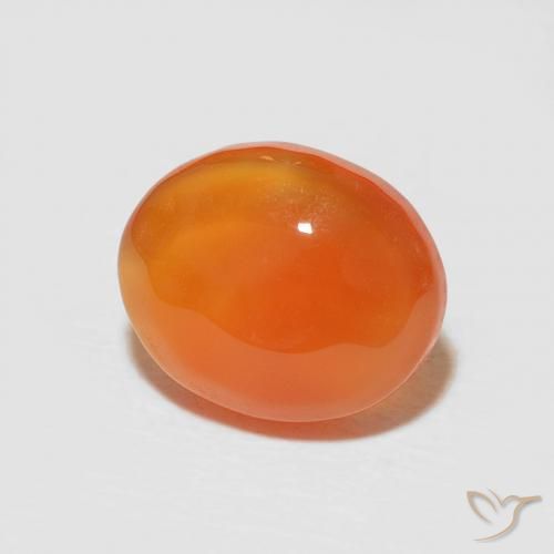 9,17 ctw natürlicher Mittelorange Karneol, Oval, Lichtundurchlässig