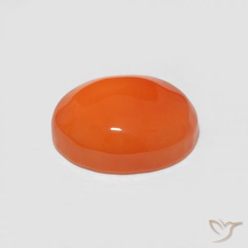 9,17 ctw natürlicher Mittelorange Karneol, Oval, Lichtundurchlässig