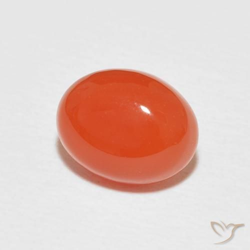 9,17 ctw natürlicher Intensives Orange Karneol, Oval, Lichtundurchlässig