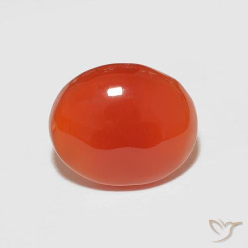 2.67ct Natürlicher Feuerorange Karneol, Oval, Lichtundurchlässig, Photo A
