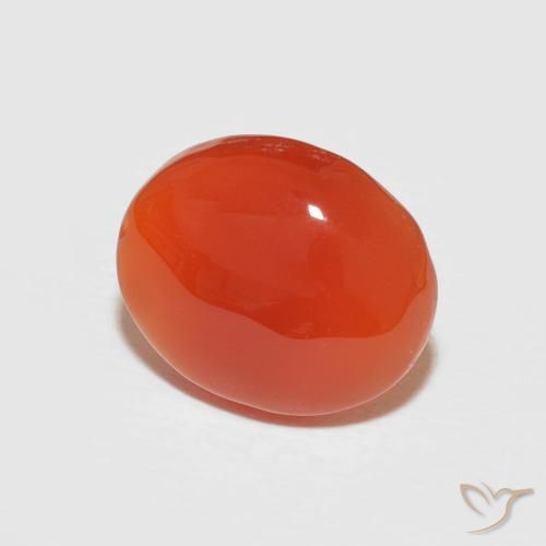 9,17 ctw natürlicher Feuerorange Karneol, Oval, Lichtundurchlässig