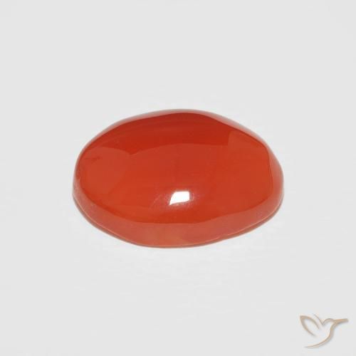 9,17 ctw natürlicher Feuerorange Karneol, Oval, Lichtundurchlässig