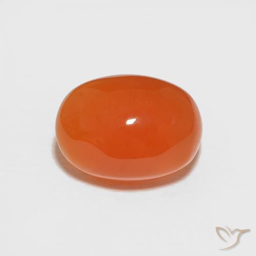 1.81ct Natürlicher Feuerorange Karneol, Oval, Lichtundurchlässig