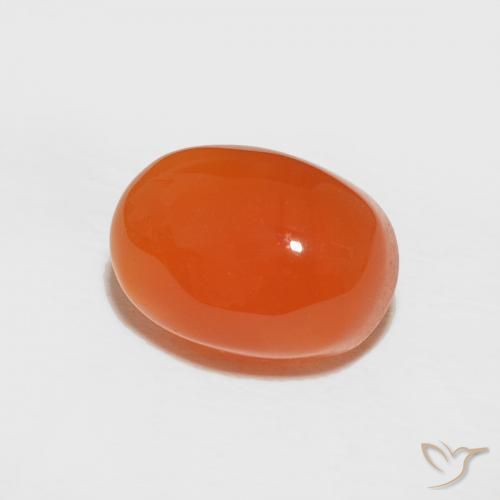 9,17 ctw natürlicher Feuerorange Karneol, Oval, Lichtundurchlässig
