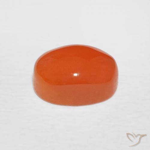 9,17 ctw natürlicher Feuerorange Karneol, Oval, Lichtundurchlässig
