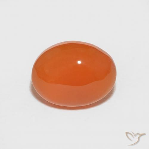 1.78ct Natürlicher Feuerorange Karneol, Oval, Lichtundurchlässig, Photo A