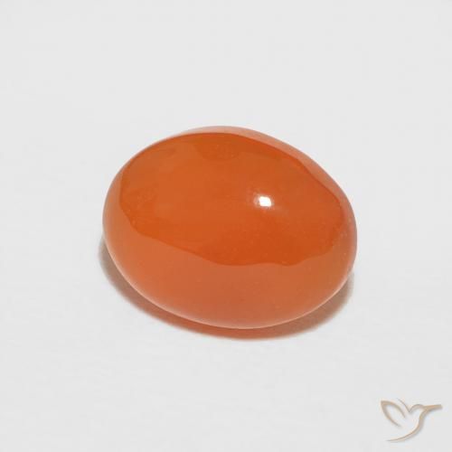 9,17 ctw natürlicher Feuerorange Karneol, Oval, Lichtundurchlässig
