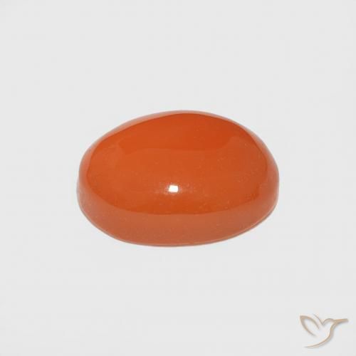 9,17 ctw natürlicher Feuerorange Karneol, Oval, Lichtundurchlässig