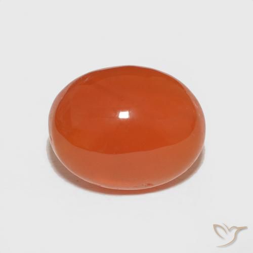 2.47ct Natürlicher Mittelorange Karneol, Oval, Lichtundurchlässig, Photo A