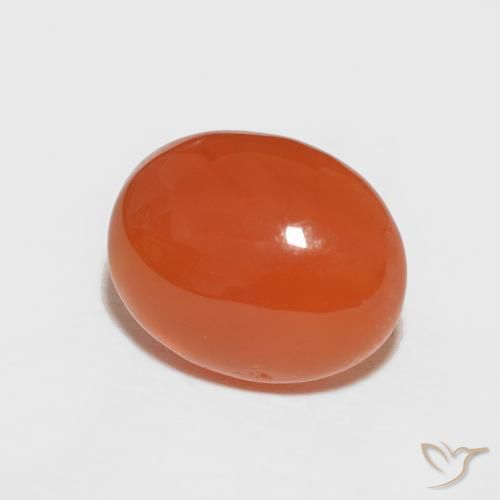 9,17 ctw natürlicher Mittelorange Karneol, Oval, Lichtundurchlässig