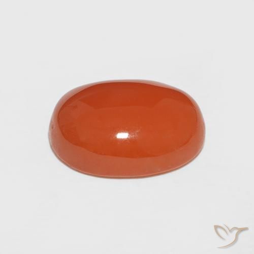9,17 ctw natürlicher Mittelorange Karneol, Oval, Lichtundurchlässig