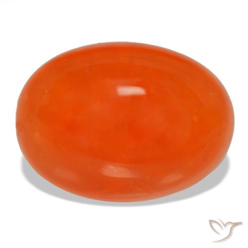 14,34 ctw natürlicher orangefarbener Karneol, Oval Schliff, Transparent