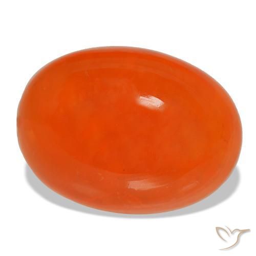 14,34 ctw natürlicher orangefarbener Karneol, Oval Schliff, Transparent