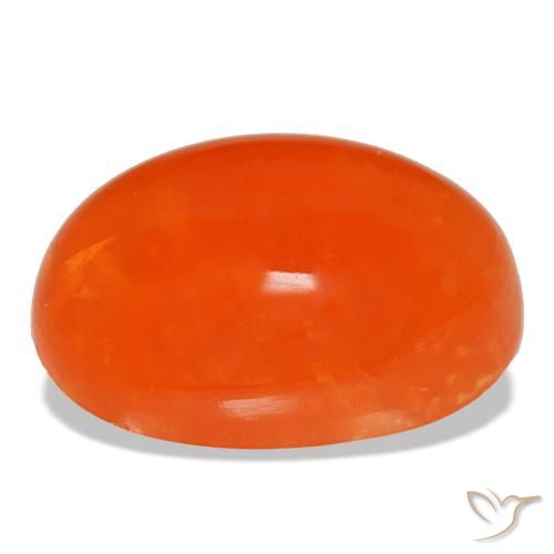 14,34 ctw natürlicher orangefarbener Karneol, Oval Schliff, Transparent