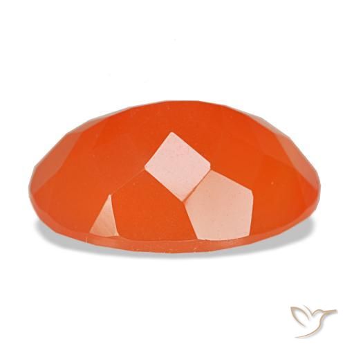 5,43 ctw natürlicher orangefarbener Karneol, Oval Schliff, Lichtdurchlässig