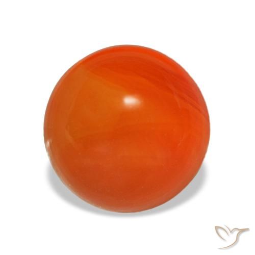 1.98ct Orangefarbener Karneol, Rund, Transparent