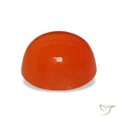 1,98 ctw natürlicher orangefarbener Karneol, Rundschliff, Transparent