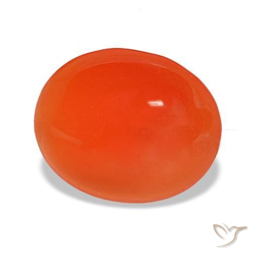 2,29 ctw natürlicher orangefarbener Karneol, Oval Schliff, Lichtdurchlässig