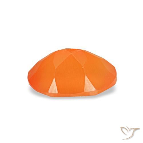 0,40 ctw natürlicher orangefarbener Karneol, Oval Schliff, Transparent