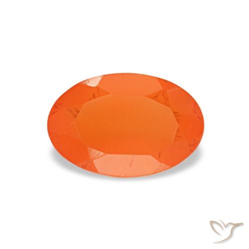 0.40ct Orangefarbener Karneol, Oval, Transparent