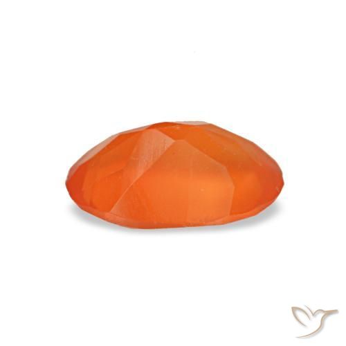 0,34 ctw natürlicher orangefarbener Karneol, Oval Schliff, Transparent