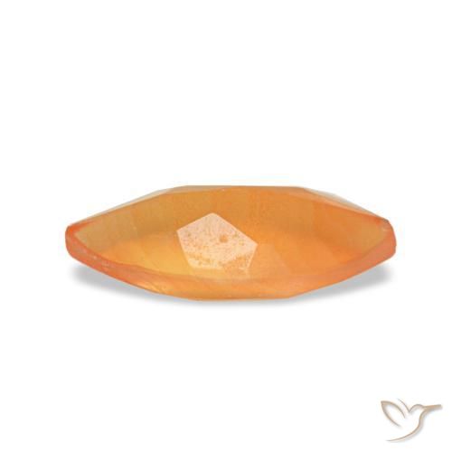 0,43 ctw natürlicher orangefarbener Karneol, Marquise, Transparent