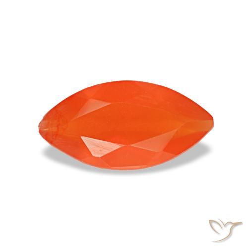 0,44 ctw natürlicher orangefarbener Karneol, Marquise, Transparent