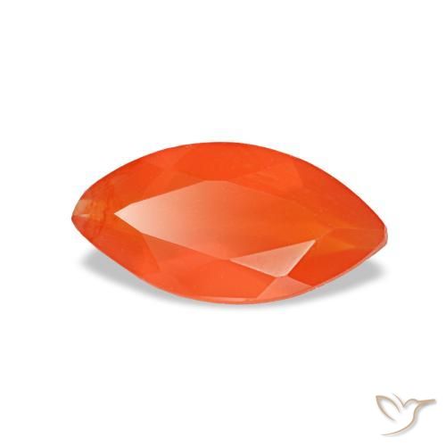 0,44 ctw natürlicher orangefarbener Karneol, Marquise, Transparent