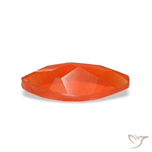 0,44 ctw natürlicher orangefarbener Karneol, Marquise, Transparent