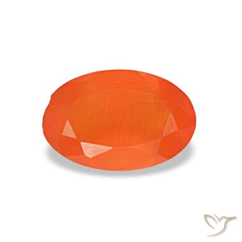 0.34ct Orangefarbener Karneol, Oval, Transparent