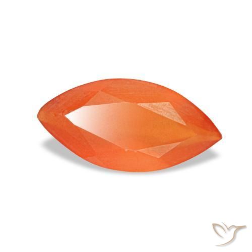 0,39 ctw natürlicher orangefarbener Karneol, Marquise, Transparent