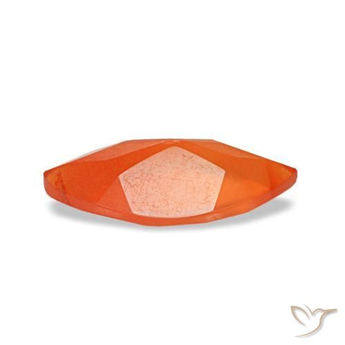 0,39 ctw natürlicher orangefarbener Karneol, Marquise, Transparent