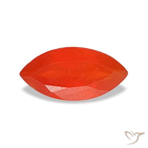 0,44 ctw natürlicher orangefarbener Karneol, Marquise, Transparent